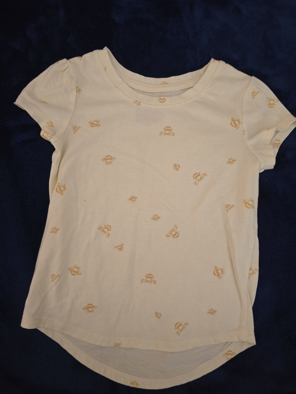 Cat & Jack Cream Short-Sleeve Tee with Yellow Bee Print